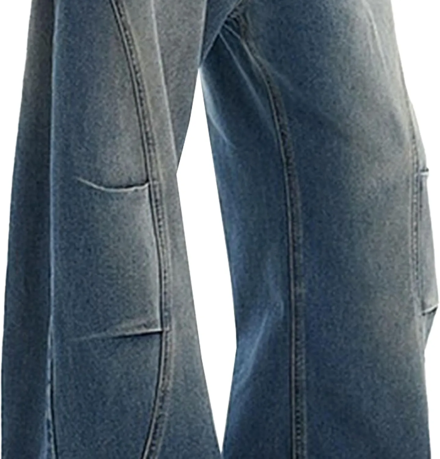 Men's Classic Fit Bootcut Jeans Denim Pants Casual Loose Fit Long Trousers