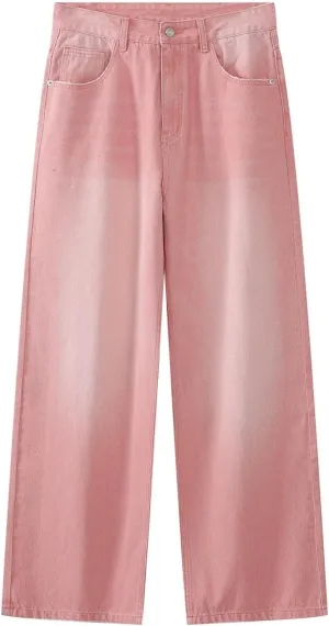 Men's Classic Fit Bootcut Jeans Denim Pants Casual Loose Fit Long Trousers