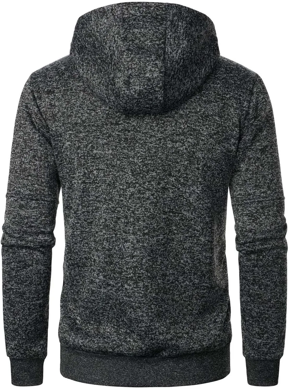 Men's Full Zip Cardigan Sports Jacket Drawstring Long Sleeve Hooded Coat Jacket Casual Loose Outwear with Pocket