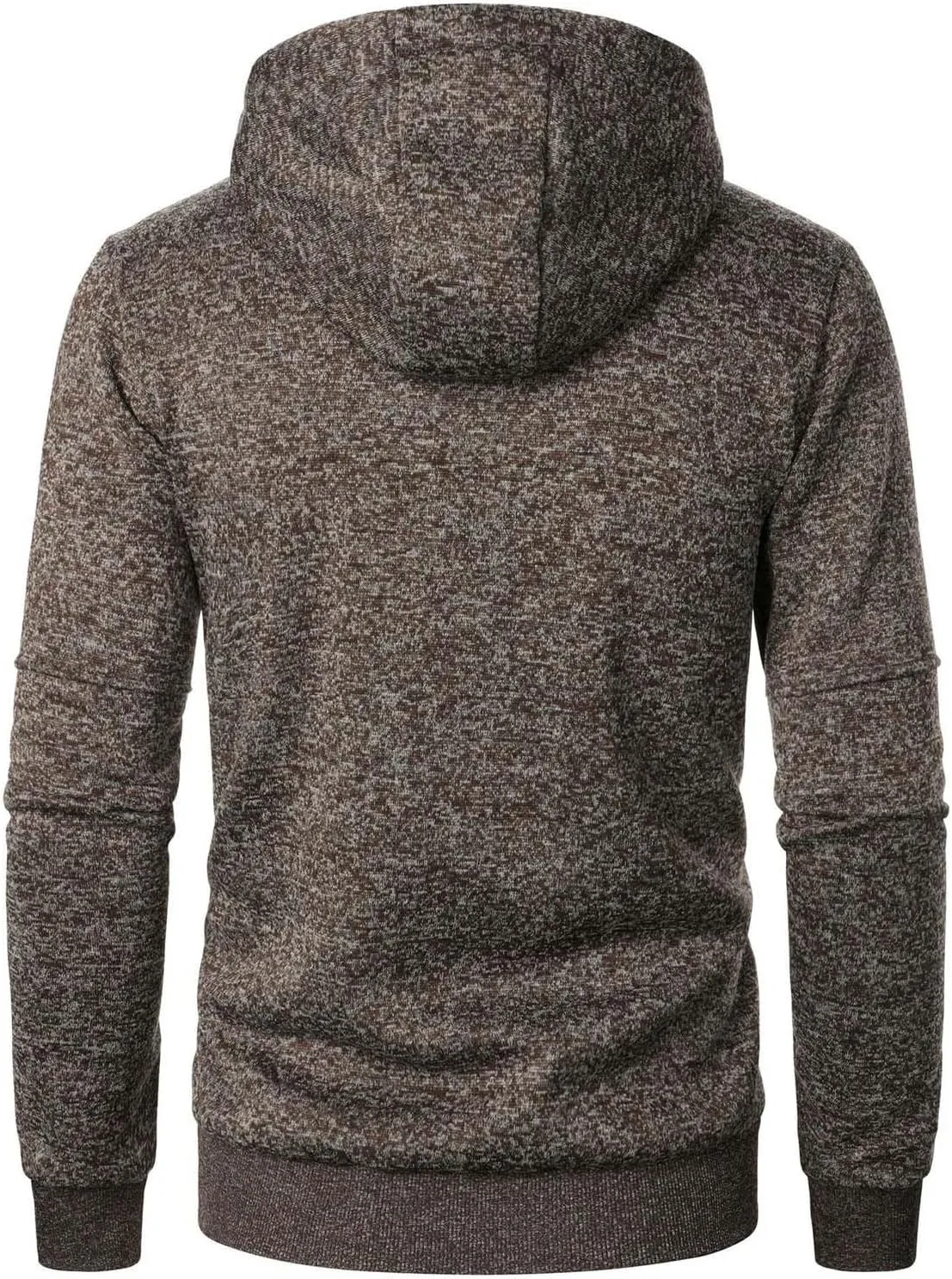 Men's Full Zip Cardigan Sports Jacket Drawstring Long Sleeve Hooded Coat Jacket Casual Loose Outwear with Pocket