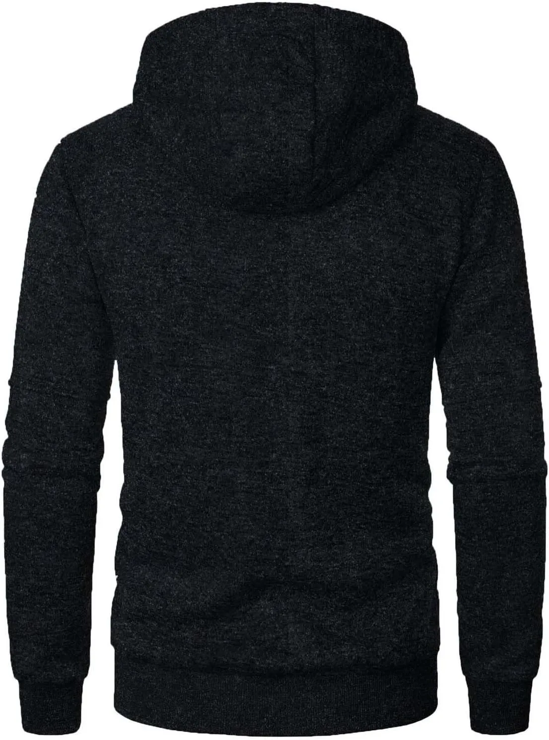 Men's Full Zip Cardigan Sports Jacket Drawstring Long Sleeve Hooded Coat Jacket Casual Loose Outwear with Pocket