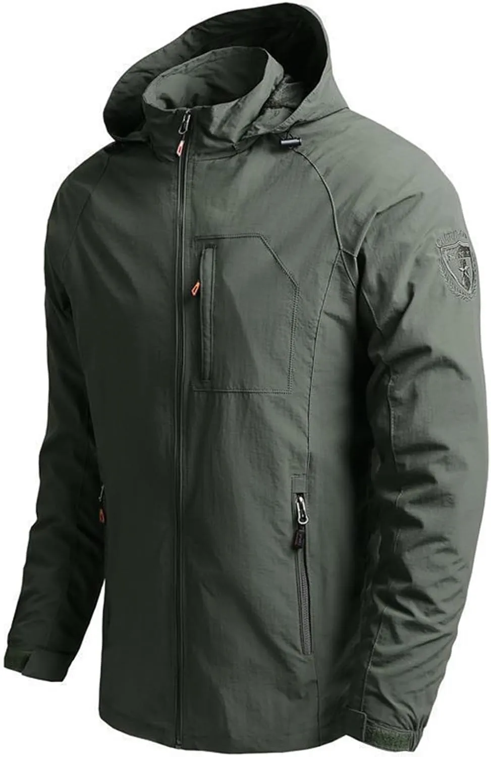 Men's Lightweight Waterproof Rain Jacket Hiking Windbreake Jacket Casual Hoodies Hooded Outdoor Raincoat Pockets
