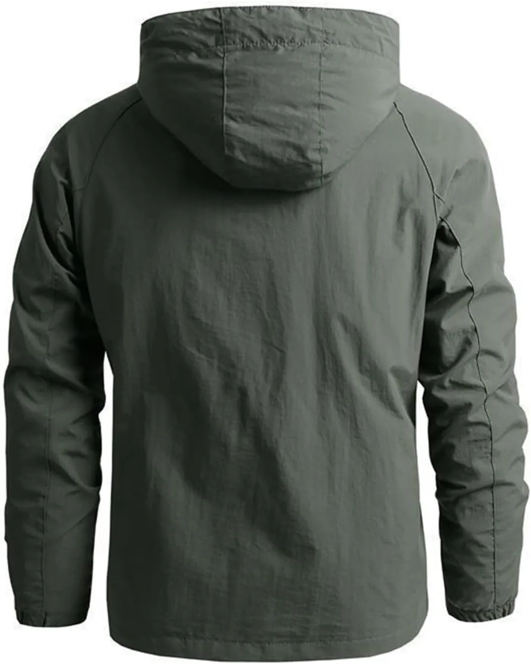 Men's Lightweight Waterproof Rain Jacket Hiking Windbreake Jacket Casual Hoodies Hooded Outdoor Raincoat Pockets