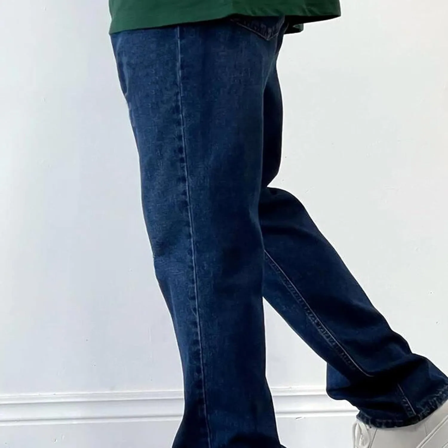 Men's Relaxed Fit Jean with Pocket Y2k Vintage Plain Pants 2025 Casual Loose Fit Slacks Hip Hop Denim Trousers