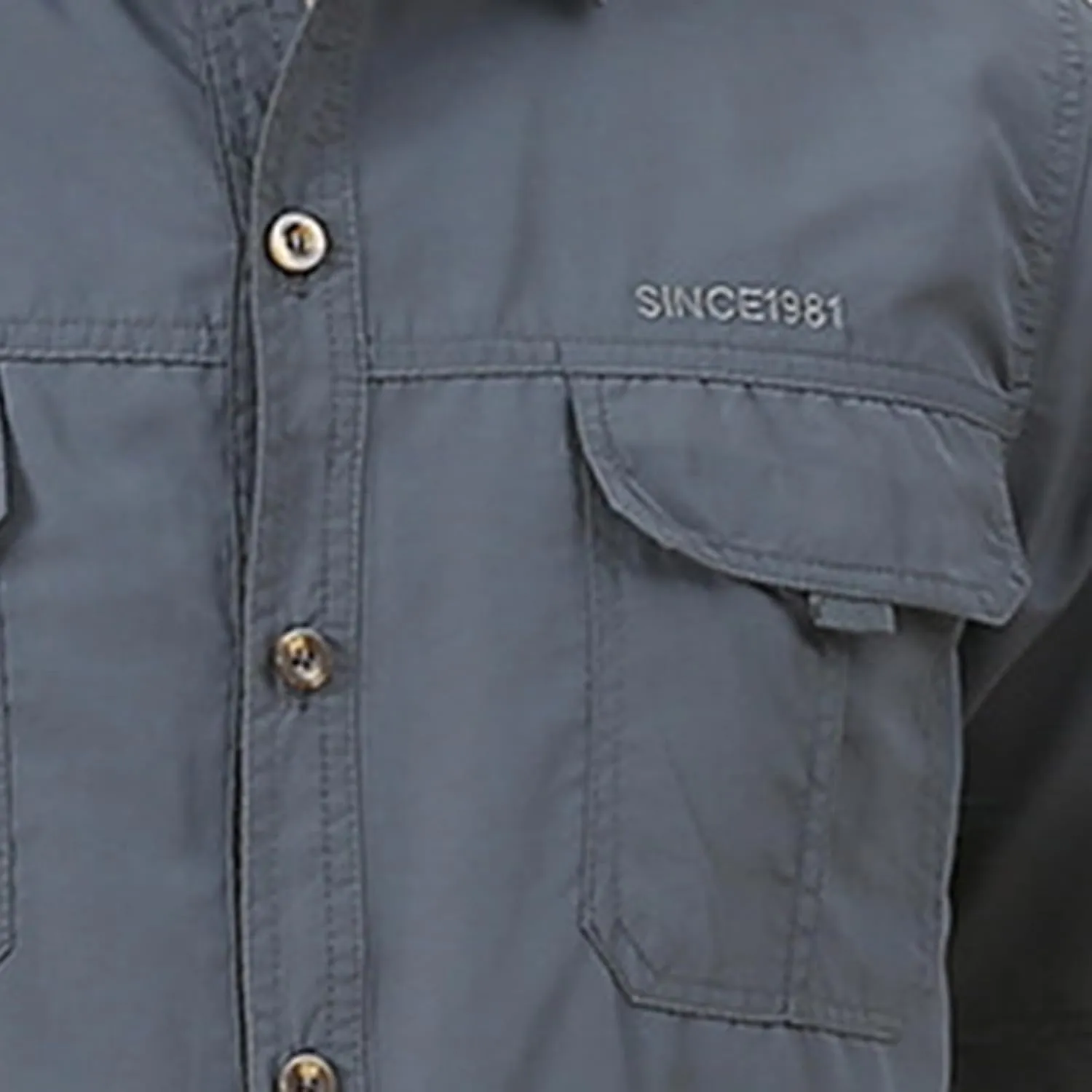 Men's Sun Protection Fishing Shirts UPF50  Button Down Work Shirts Outdoor Quick Dry Short Sleeve Hiking T-Shirt Tops