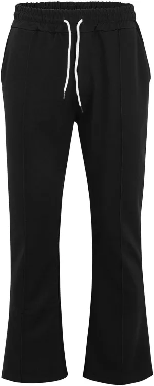 Mens Sweatpants Flare Pants Joggers for Men Workout Casual Pants with Pockets Elastic Drawstring Bell Bottoms Baggy