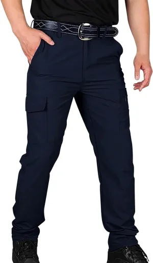 Mens Tactical Cargo Pants Straight Leg Classic Fit Work Pants Water Resistant Quick Dry Lightweight Outdoor Trousers