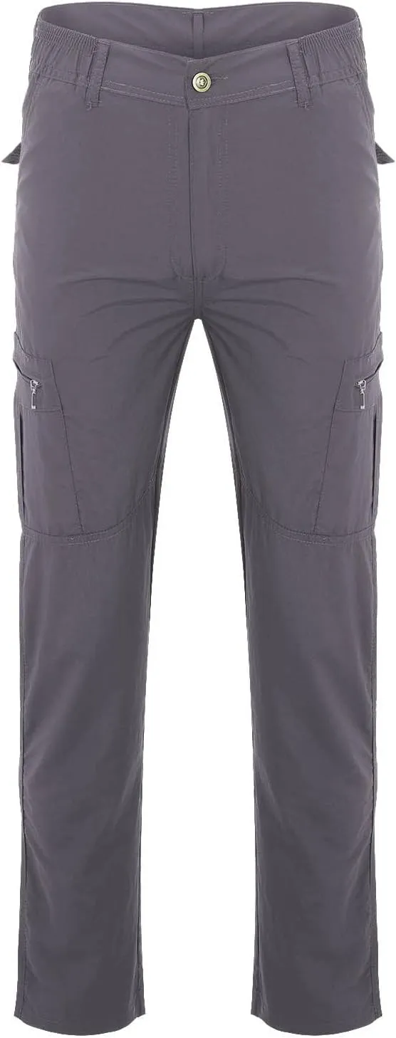 Mens Tactical Cargo Pants Straight Leg Classic Fit Work Pants Water Resistant Quick Dry Lightweight Outdoor Trousers