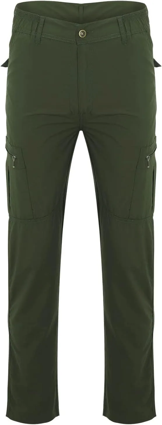 Mens Tactical Cargo Pants Straight Leg Classic Fit Work Pants Water Resistant Quick Dry Lightweight Outdoor Trousers