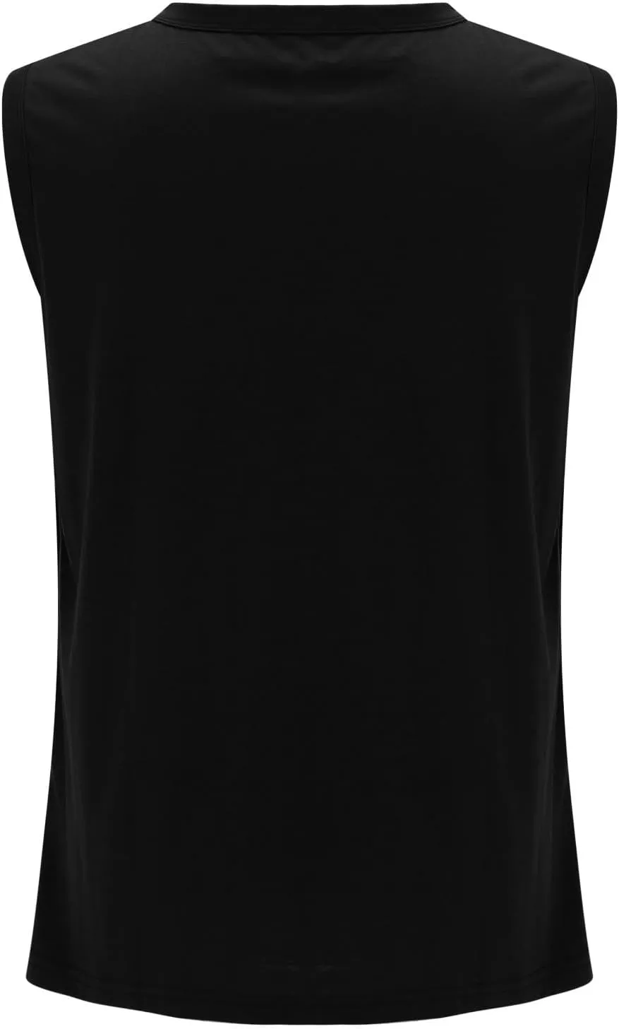 Men's Tank Tops Summer UPF 50  Casual Button Up Sleeveless Shirt Tropical Hawaiian Beach Sun Protection Cut Off Shirts