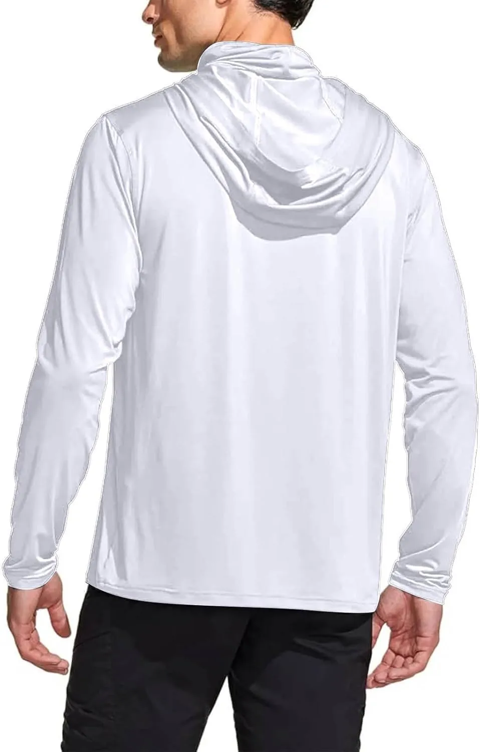 Mens UPF 50  Shirt, Summer UV Sun Protection Hoodies,Long Sleeve Hiking Outdoor Jackets Rash Guard Tops with Mask