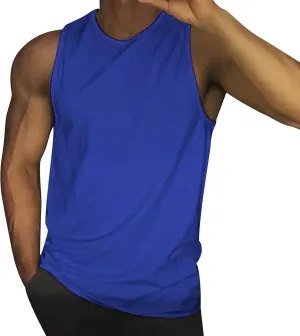 Mens UPF 50  Tank Tops Breathable Quick Dry Sleeveless Gym Workout Vest Shirts Moisture Wicking Muscle Cut Off Shirt