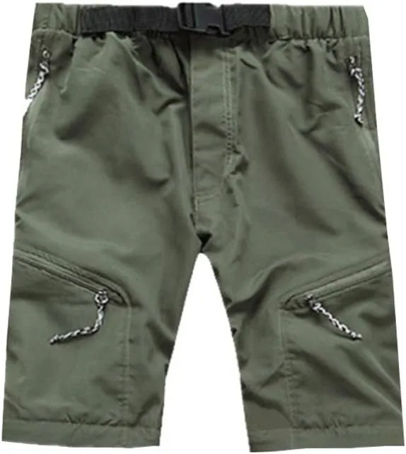 Mens Utility Work Pants Water Resistant Dry Fit Convertible Zip Off Work Cargo Pants Outdoor Lightweight Hiking Pants