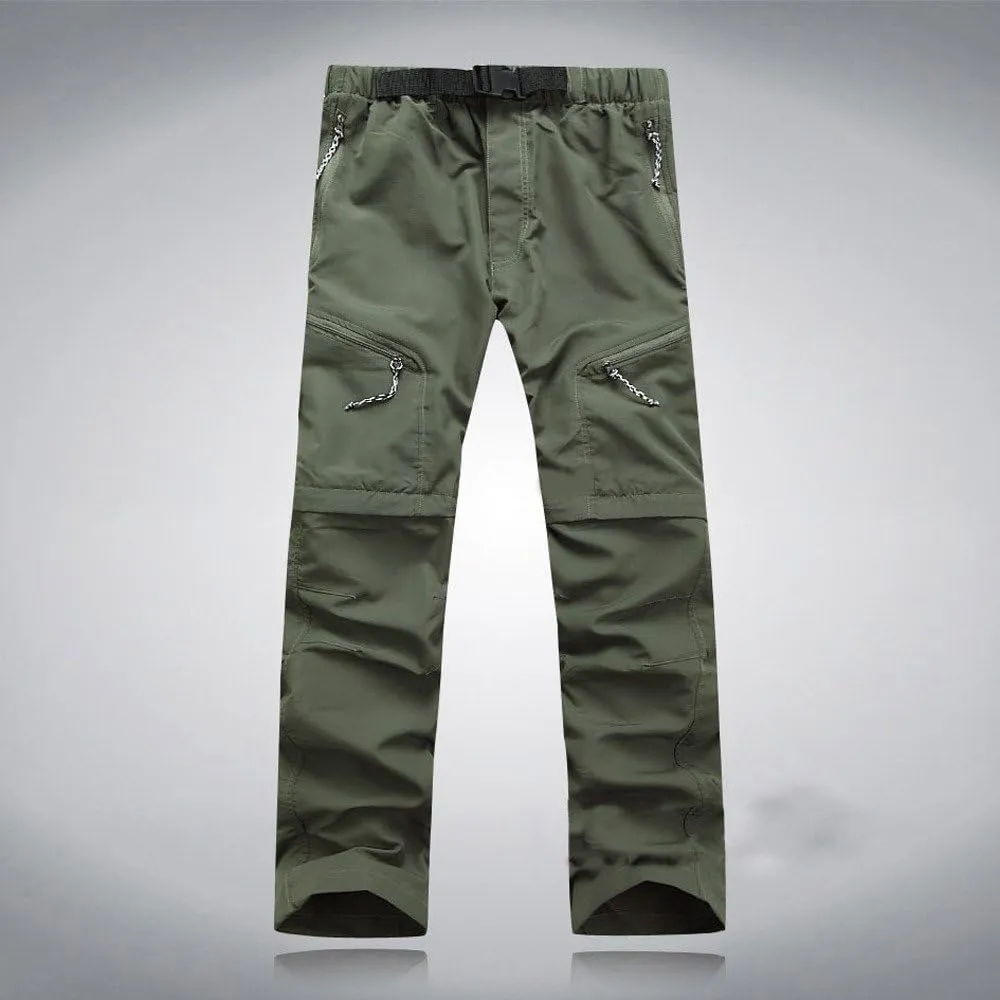 Mens Utility Work Pants Water Resistant Dry Fit Convertible Zip Off Work Cargo Pants Outdoor Lightweight Hiking Pants