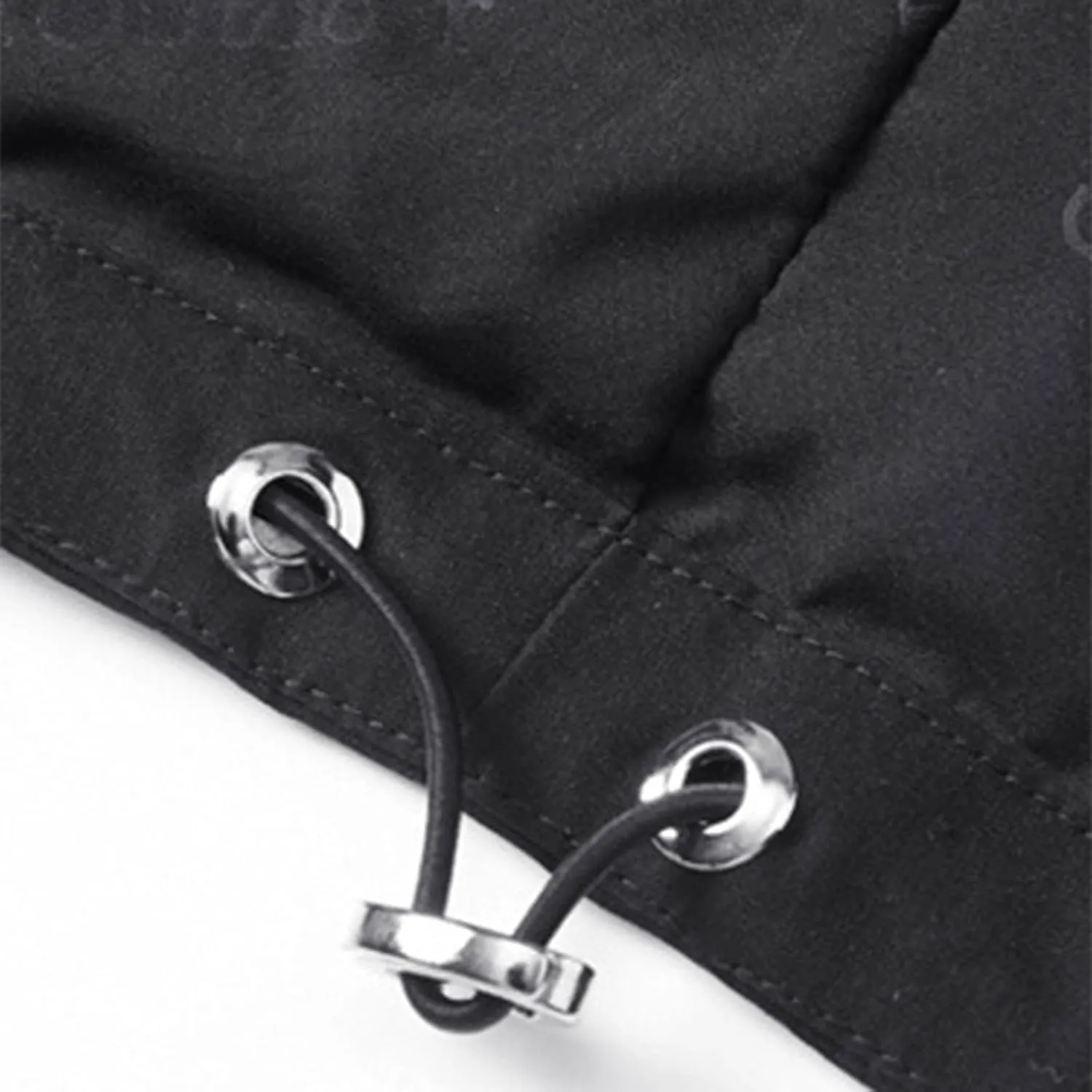 Men's Windproof Outdoor Jacket Drawstring Zipper Long Sleeve Warm Hooded Coat Fashion Snow Jacket with Pockets