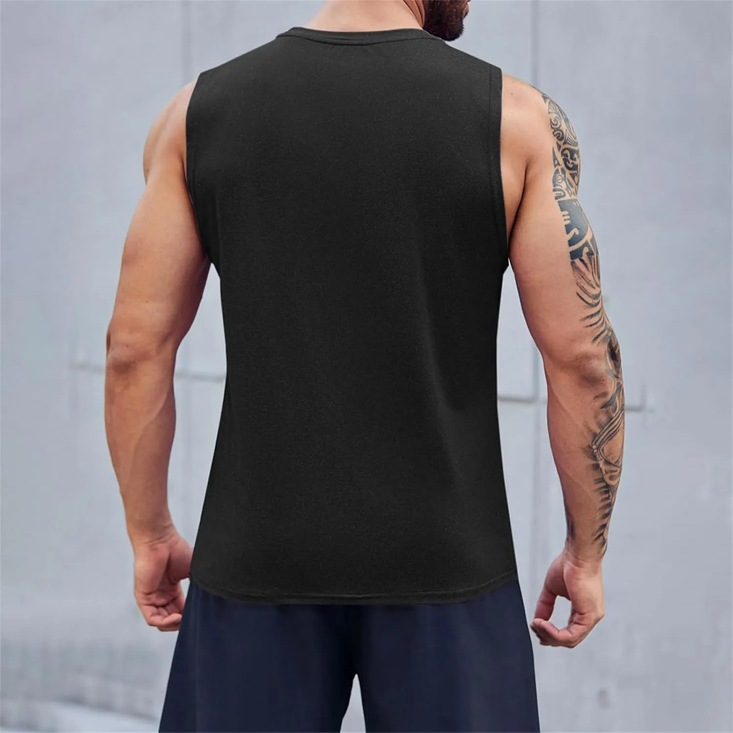 Men's Workout Sleeveless Tank Tops Stylish Gulf of Mexico Print Muscle Cut Off Shirt Summer Casual Beach Vacation Top