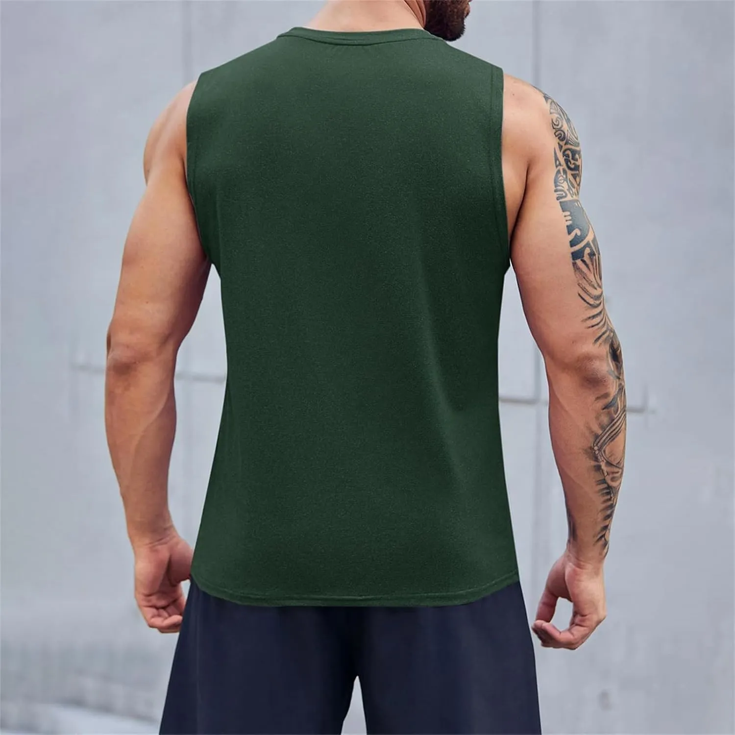 Men's Workout Sleeveless Tank Tops Stylish Gulf of Mexico Print Muscle Cut Off Shirt Summer Casual Beach Vacation Top