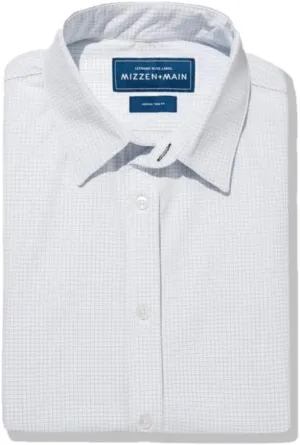 Mizzen   Main Blue Label Mens Tall Fit Button Down Dress Shirt