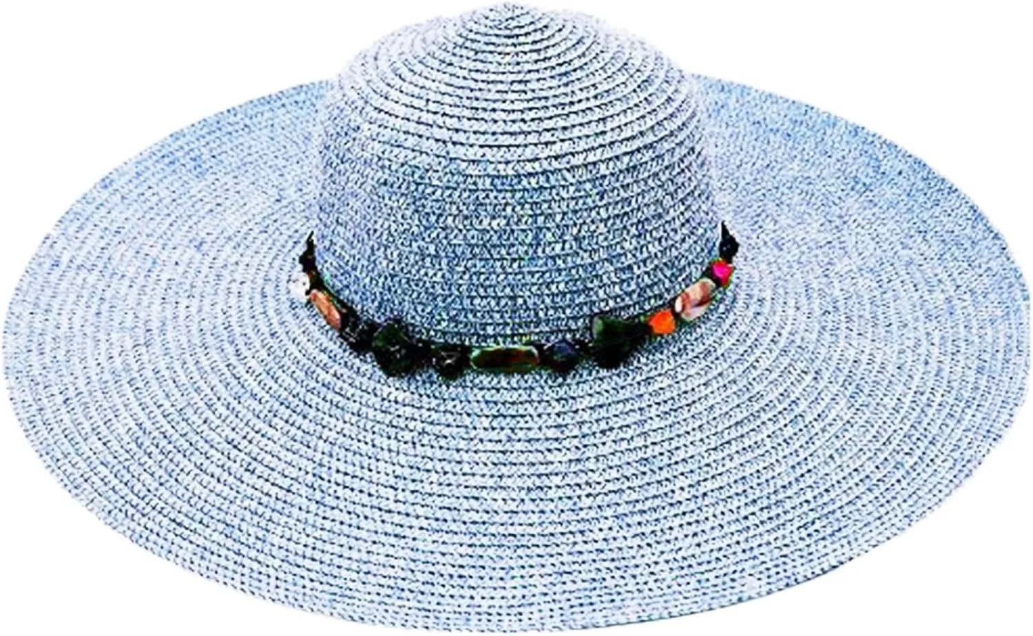 Oversized Straw Hat for Women Western Wide Brim Summer Cowboy Sun Hat Foldable Shapeable Trendy Fedora Hats