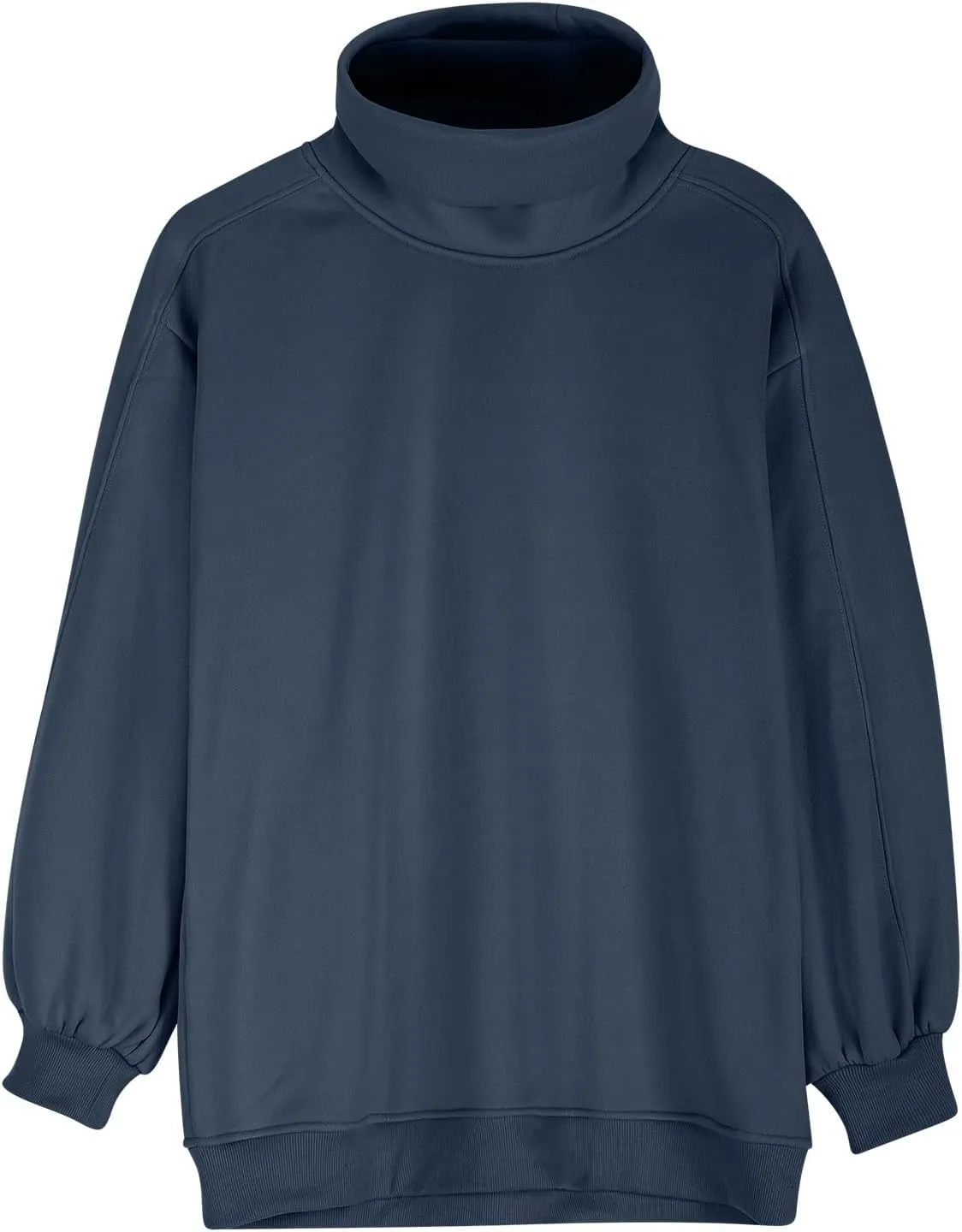 Oversized Sweatshirt For Women Turtleneck Lantern Sleeve Pullover Tops Fleece Soft Sweatshirts With Pockets 2024 Trendy