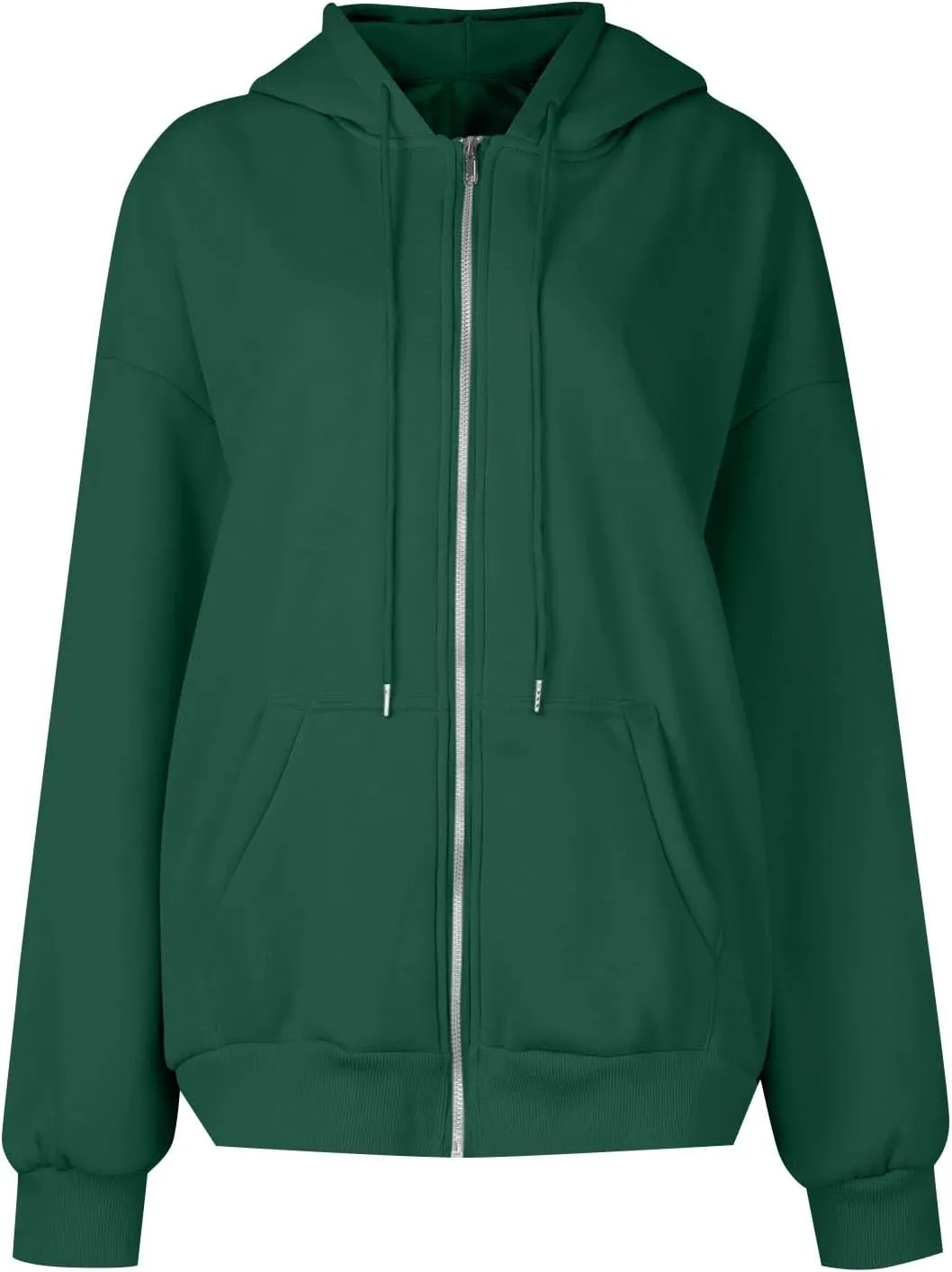 Oversized Sweatshirt For Women,Womens Y2K Zip Up Hoodie Casual Long Sleeve Jacket With Pockets