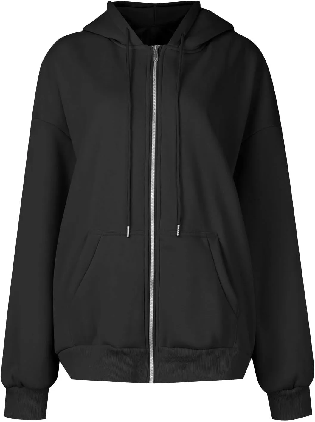 Oversized Sweatshirt For Women,Womens Y2K Zip Up Hoodie Casual Long Sleeve Jacket With Pockets