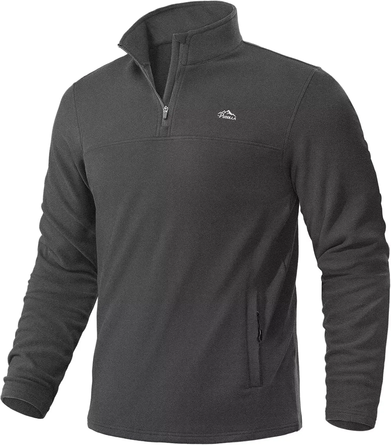 Pudolla Men's 1/4 Zip Pullover Sweatshirts Fleece Warm Soft Sweatshirts with Pockets for Running Athletic Workout Golf