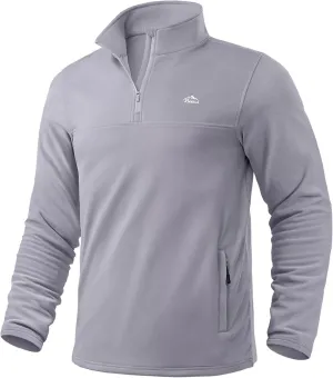 Pudolla Men's 1/4 Zip Pullover Sweatshirts Fleece Warm Soft Sweatshirts with Pockets for Running Athletic Workout Golf