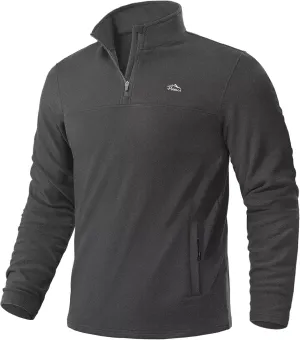 Pudolla Men's 1/4 Zip Pullover Sweatshirts Fleece Warm Soft Sweatshirts with Pockets for Running Athletic Workout Golf