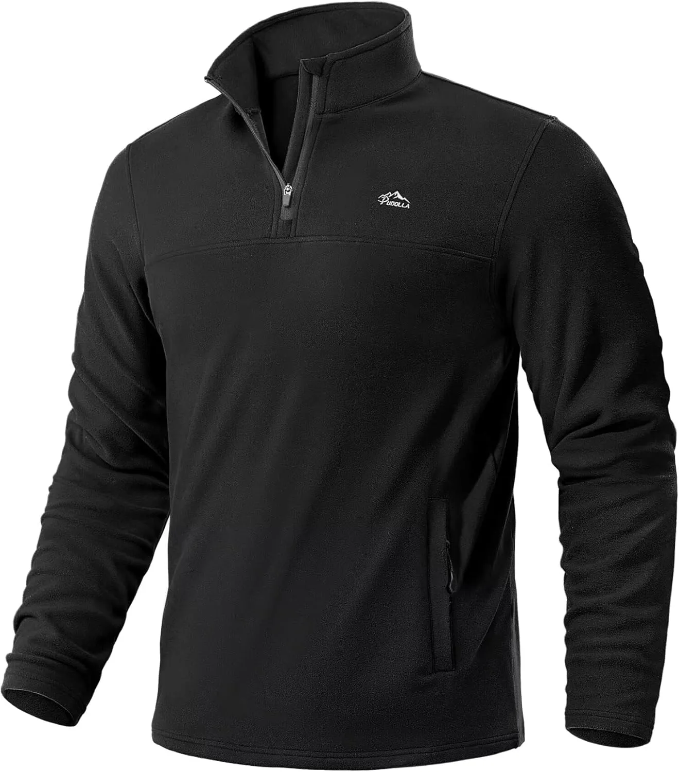 Pudolla Men's 1/4 Zip Pullover Sweatshirts Fleece Warm Soft Sweatshirts with Pockets for Running Athletic Workout Golf
