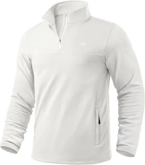 Pudolla Men's 1/4 Zip Pullover Sweatshirts Fleece Warm Soft Sweatshirts with Pockets for Running Athletic Workout Golf