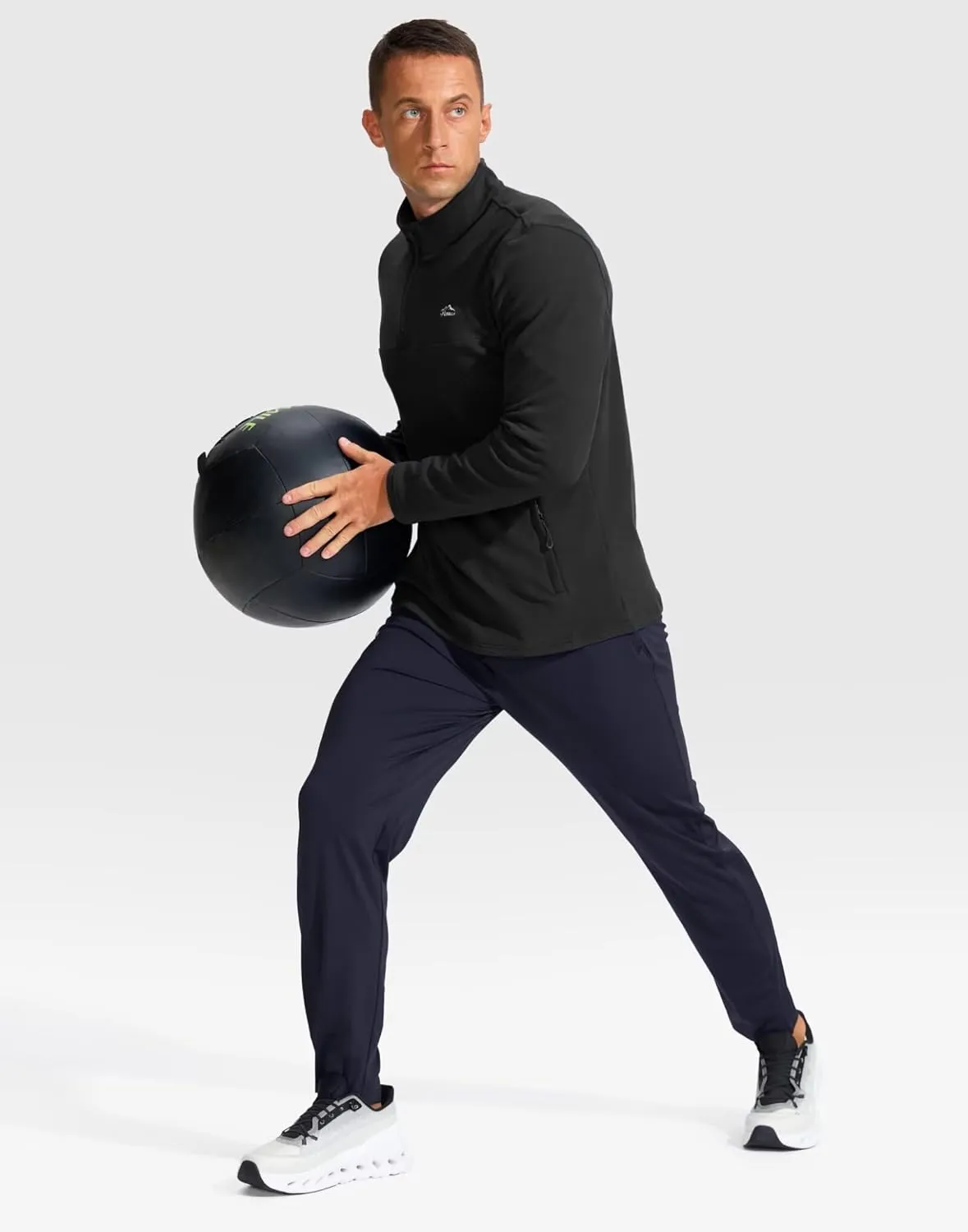 Pudolla Men's 1/4 Zip Pullover Sweatshirts Fleece Warm Soft Sweatshirts with Pockets for Running Athletic Workout Golf