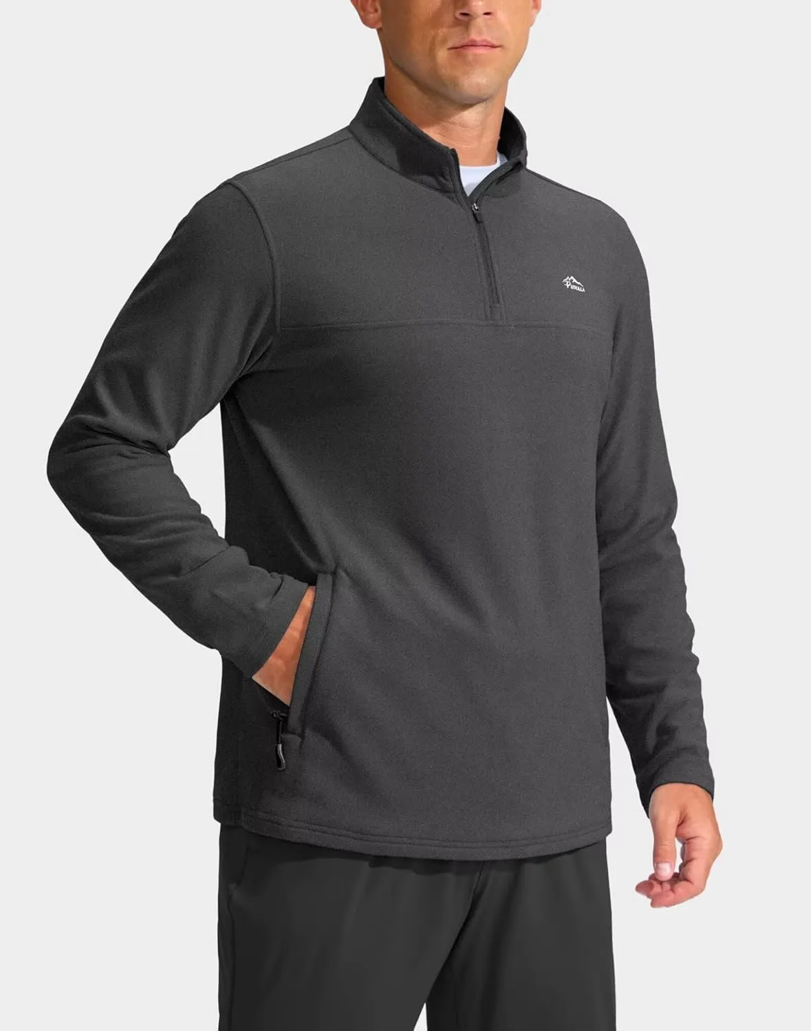 Pudolla Men's 1/4 Zip Pullover Sweatshirts Fleece Warm Soft Sweatshirts with Pockets for Running Athletic Workout Golf