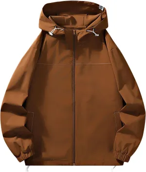 Raincoat Women Lightweight Waterproof Rain Jackets Packable Outdoor Hooded Windbreaker Utility Casual Anorak Jackets