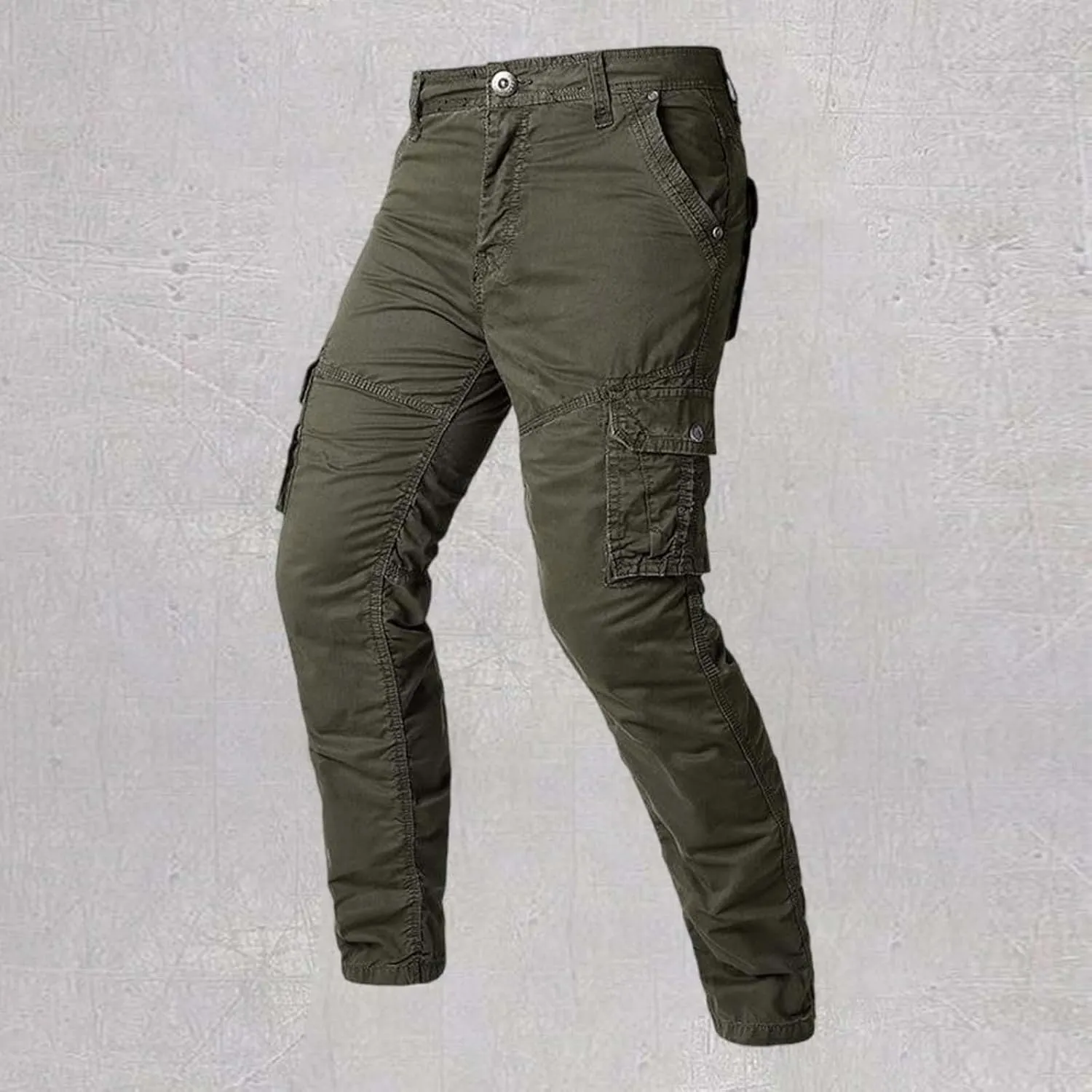 Regular Fit Stretchy Cargo Pants for Men Casual Sports Work Jogger Pants with Multi Pockets Outdoor Hiking Trousers