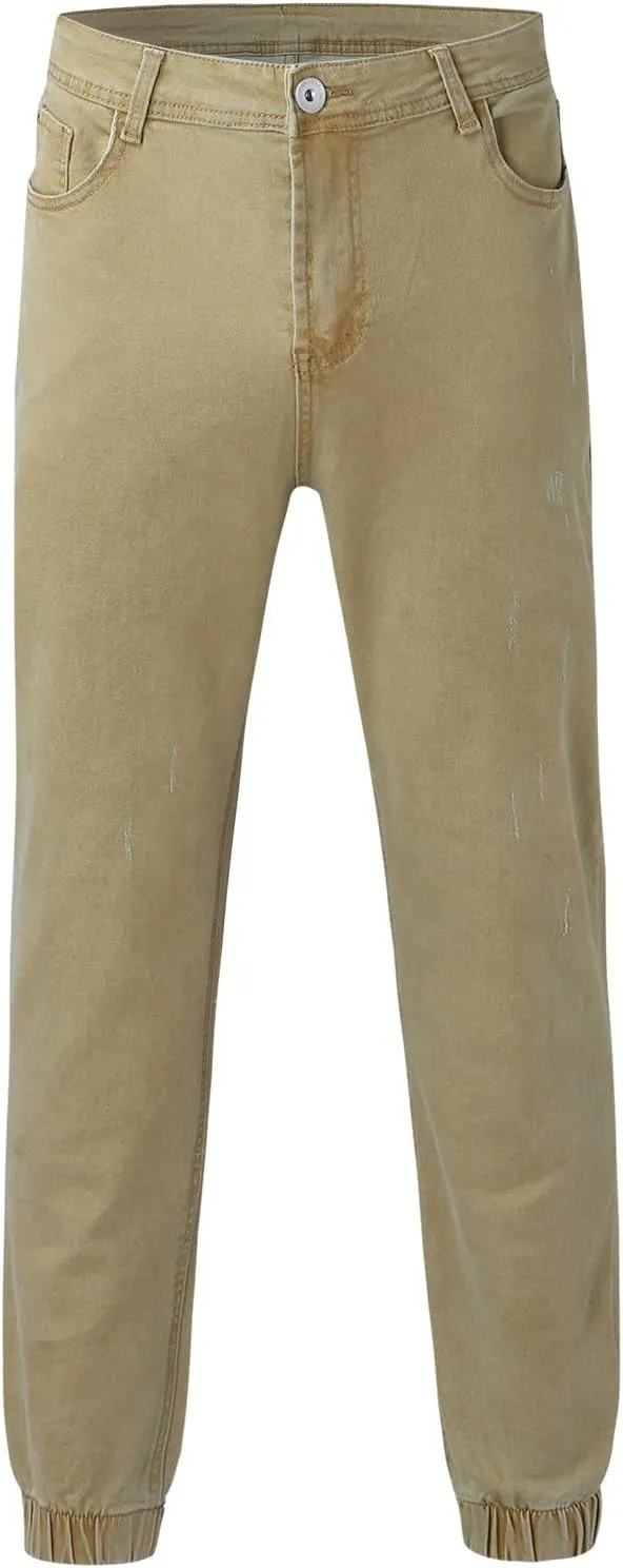 Ripped Jeans for Men Ripped Skinny Stretch Distressed Destroyed Slim Jeans Denim Pants Jeans Straight Leg Denim Pants