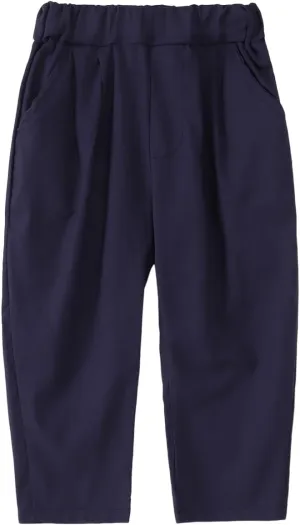 Ritatte Toddler Boy Cotton Linen Pants Casual Basic Plain Soft Long Pants Kids Summer Fall Comfy Trousers Loose Pants 2-7T