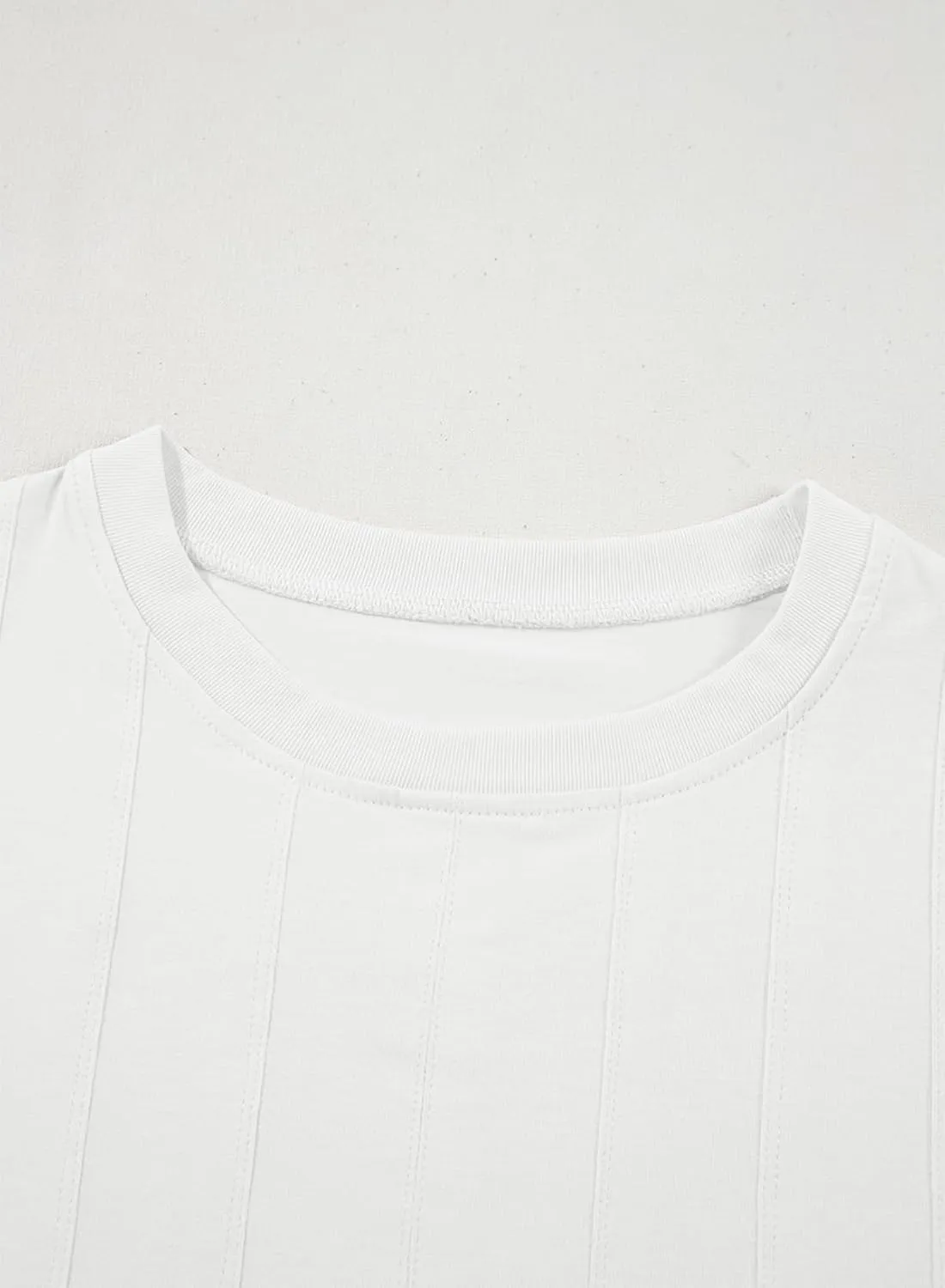 Sidefeel Womens Short Sleeve Casual Basic T Shirts Summer Round Neck Pleated Tee Tops Blouses