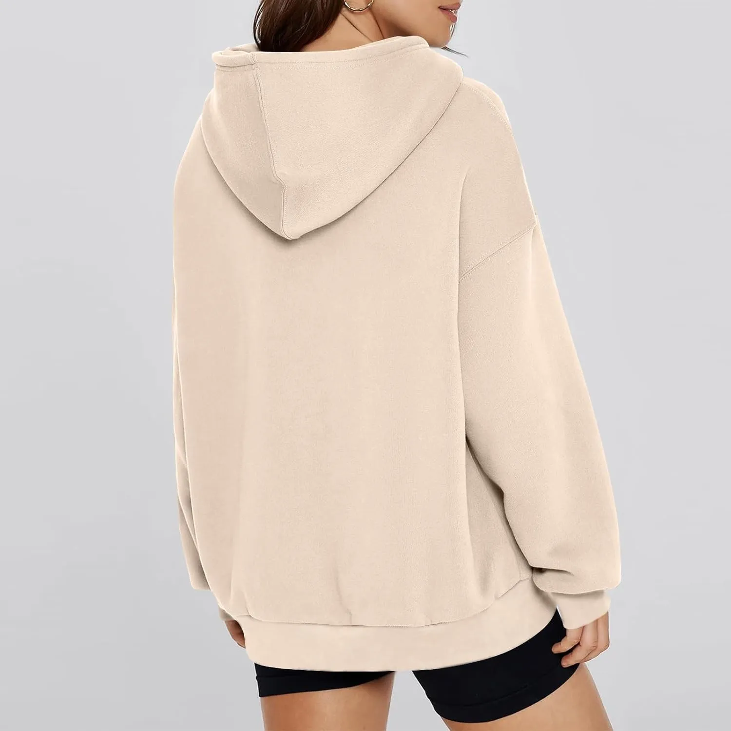 slqdgmryz Oversized Hoodies for Women Hooded Long Sleeve Fleece Pullover Plain Y2k Hoodie Cute Sweatshirts with Pockets