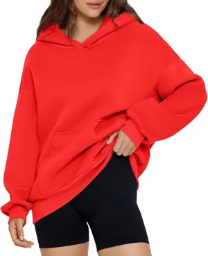 slqdgmryz Oversized Hoodies for Women Hooded Long Sleeve Fleece Pullover Plain Y2k Hoodie Cute Sweatshirts with Pockets