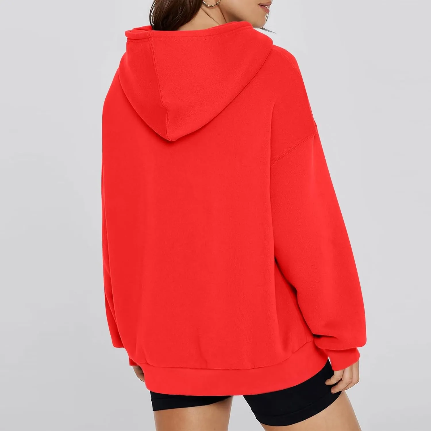 slqdgmryz Oversized Hoodies for Women Hooded Long Sleeve Fleece Pullover Plain Y2k Hoodie Cute Sweatshirts with Pockets