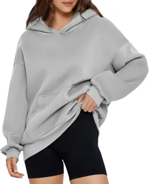 slqdgmryz Womens Oversized Hoodie Y2k Cozy Fleece Pullover Pocket Long Sleeve Preppy Sweatshirt Cute Hoodies for Teen Girls