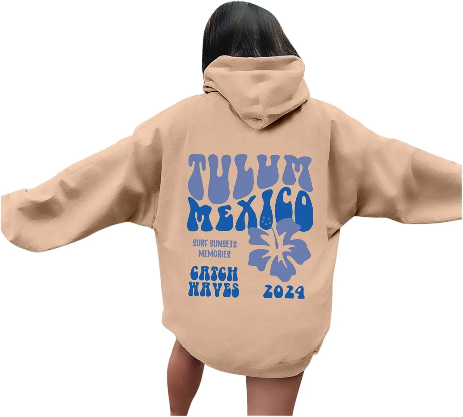 Sweatshirts for Teen Girls Preppy Long Sleeve Casual Hoodies Drawstring Pullover Trendy Cute Oversized Hoodie