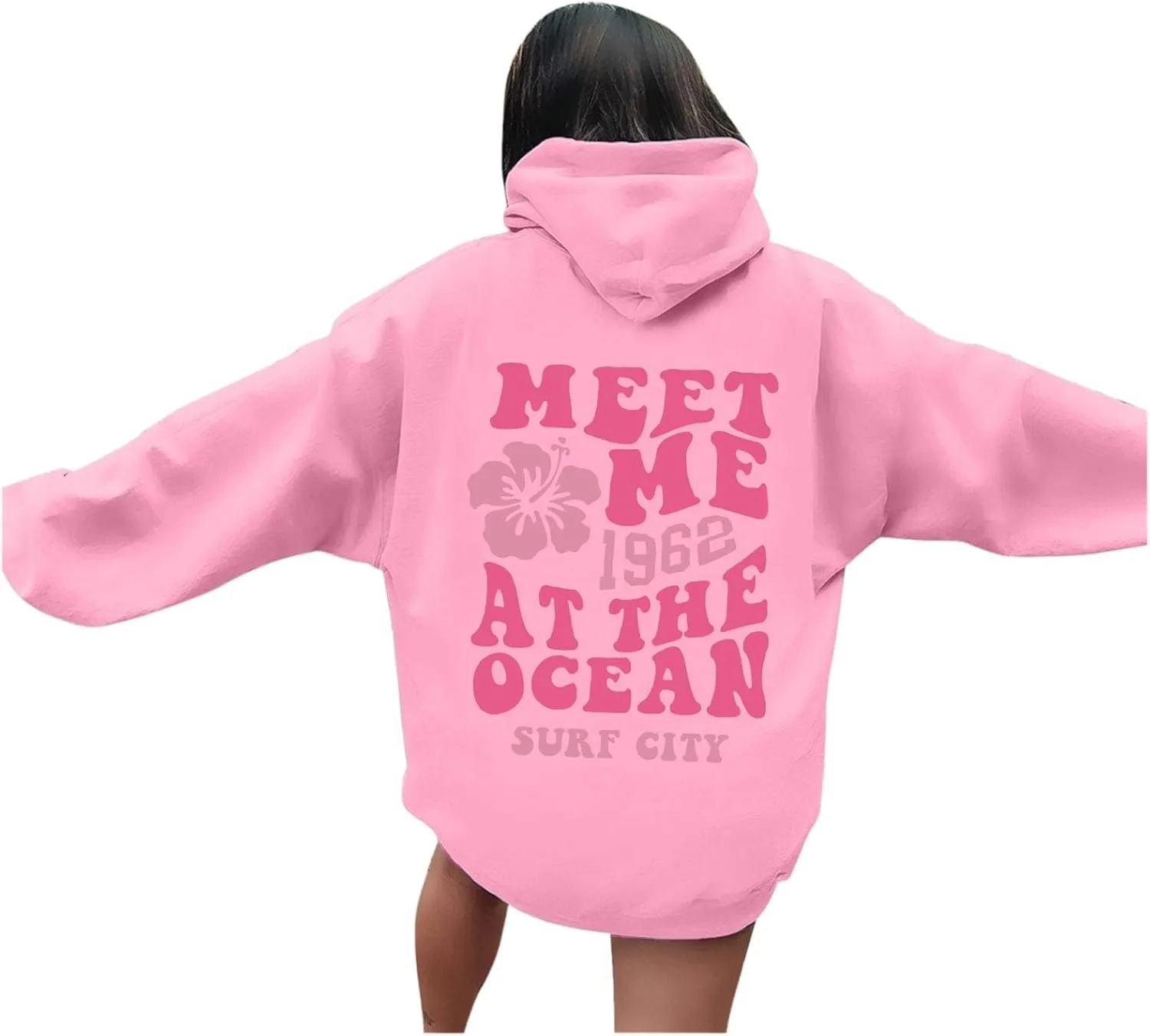 Sweatshirts for Teen Girls Preppy Long Sleeve Casual Hoodies Drawstring Pullover Trendy Cute Oversized Hoodie