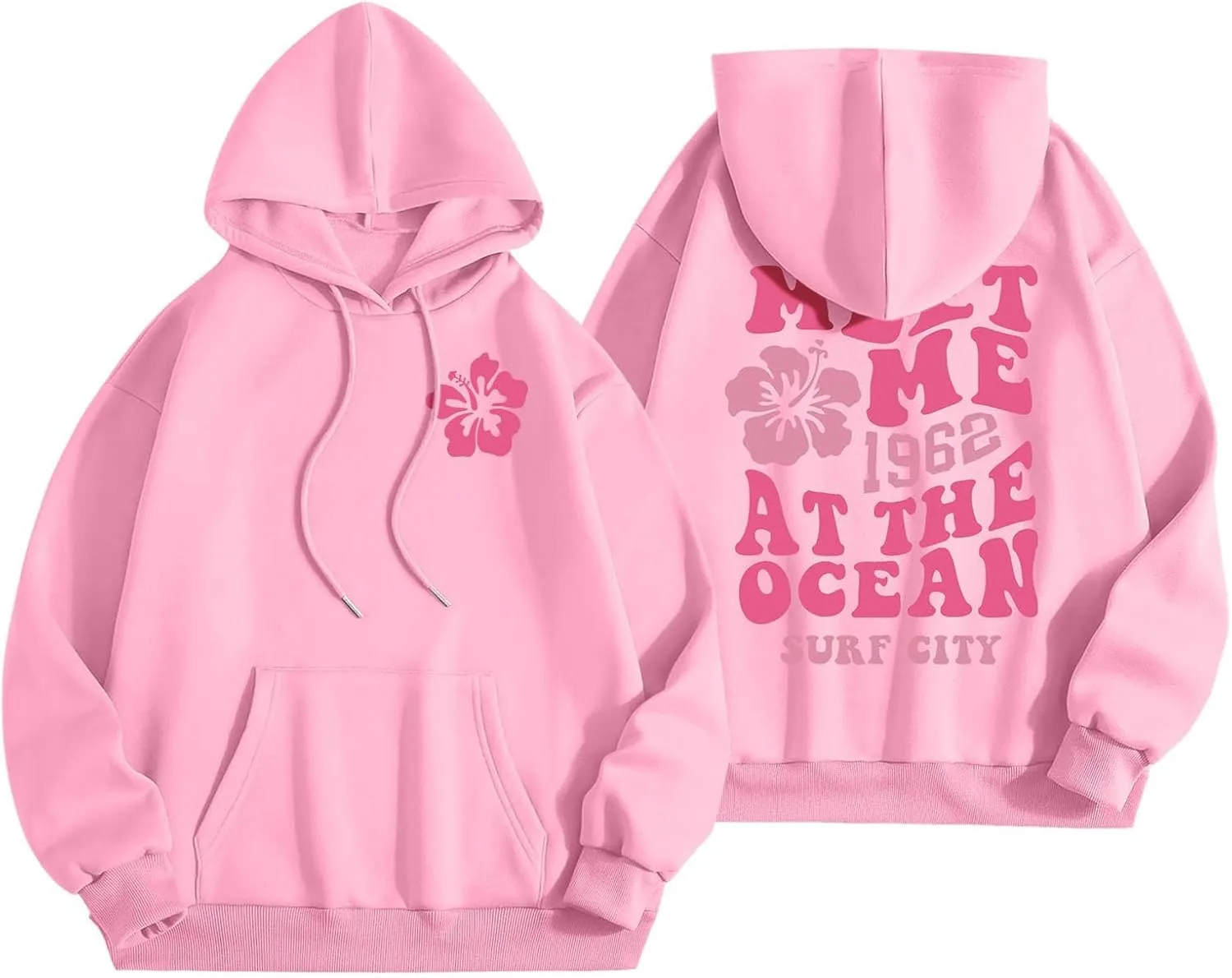 Sweatshirts for Teen Girls Preppy Long Sleeve Casual Hoodies Drawstring Pullover Trendy Cute Oversized Hoodie