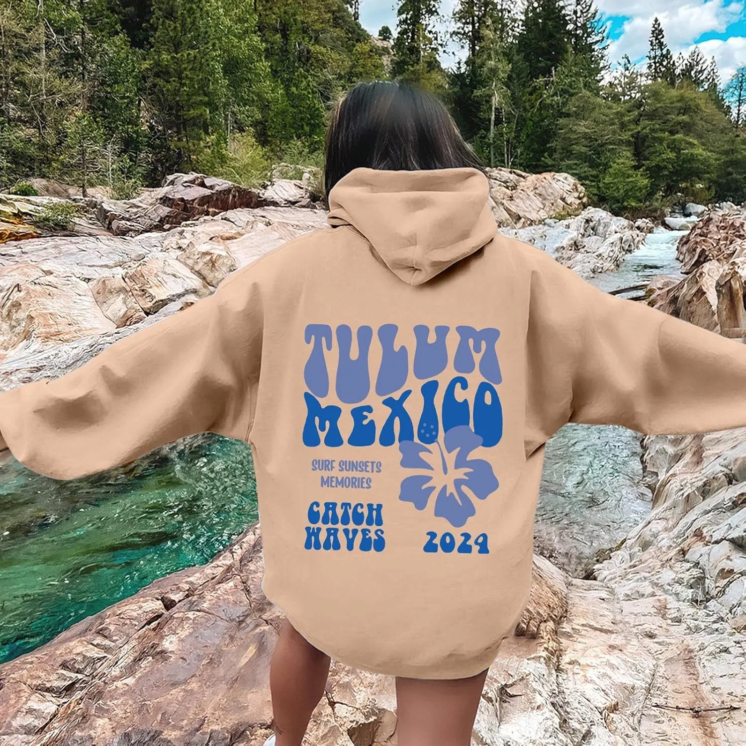 Sweatshirts for Teen Girls Preppy Long Sleeve Casual Hoodies Drawstring Pullover Trendy Cute Oversized Hoodie