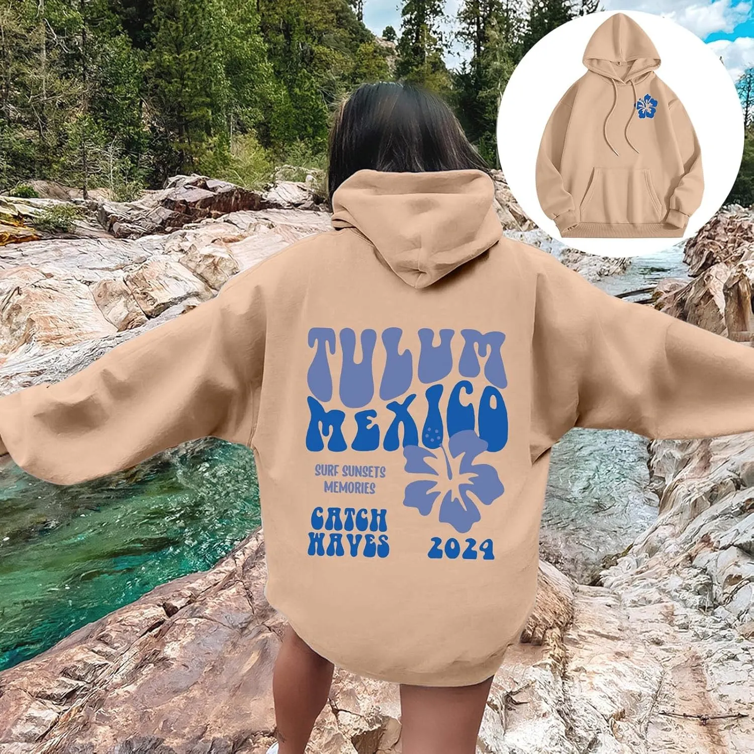 Sweatshirts for Teen Girls Preppy Long Sleeve Casual Hoodies Drawstring Pullover Trendy Cute Oversized Hoodie