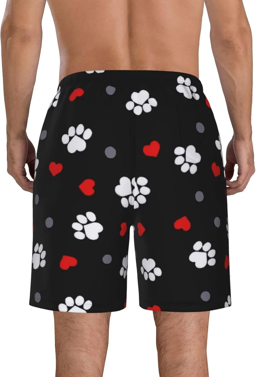 SWEET TANG Men's Soft Short Pants Breathable Beachwear Loose Shorts with Pockets