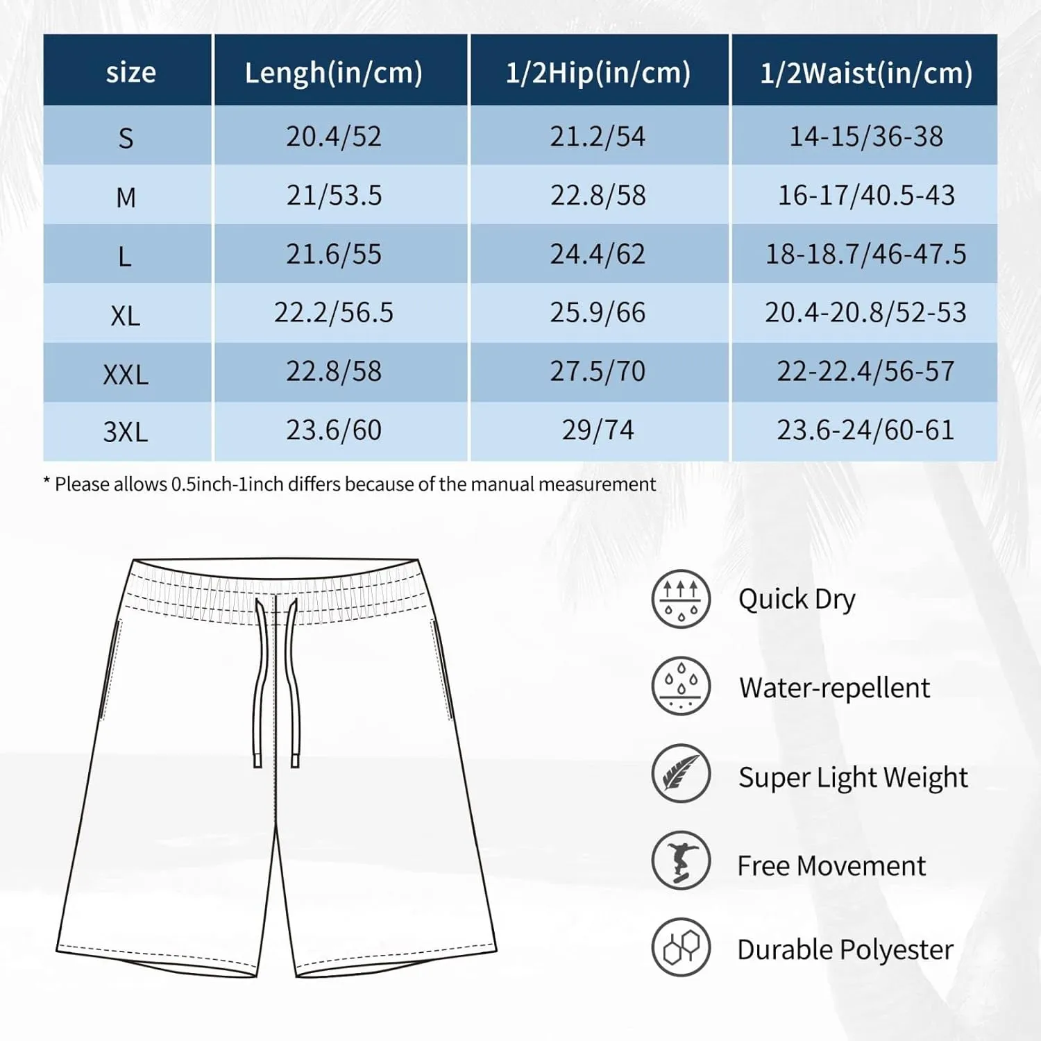 SWEET TANG Men's Soft Short Pants Breathable Beachwear Loose Shorts with Pockets