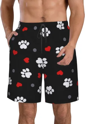 SWEET TANG Men's Soft Short Pants Breathable Beachwear Loose Shorts with Pockets